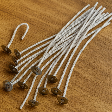 Katoenen Lonthouders &ndash; 15 cm (Set van 10 stuks) op houten tafel