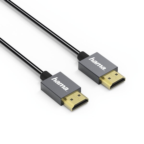 Hama High-speed HDMI&trade;-kabel Elite Ethernet Metaal Antraciet 0,75 M