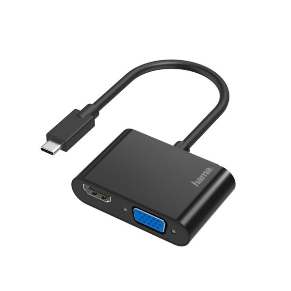 Hama Video-adapter 2in1 USB-C-stekker - VGA &amp; HDMI&trade;-aansluiting Ultra-HD 4K