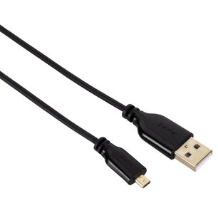 Hama USB-2.0-aansluitkabel A-connector ,- Mini-B-connector (B8 Pin) 0,75 M Zwart Hama USB-2.0-aansluitkabel A-connector ,- Mini-B-connector (B8 Pin) 0,75 M Zwart