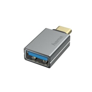 Hama USB-OTG-adapter USB-C-stekker - USB-aansluiting USB 3.2 Gen1 5 Gbit/s Alu Hama USB-OTG-adapter USB-C-stekker - USB-aansluiting USB 3.2 Gen1 5 Gbit/s Alu