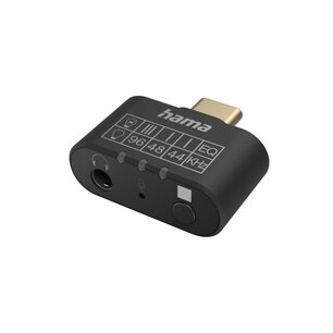 Hama Audio-adapter USB-C-stekker - 3,5-mm-jack-aansluiting Equalizer Microfoon Hama Audio-adapter USB-C-stekker - 3,5-mm-jack-aansluiting Equalizer Microfoon