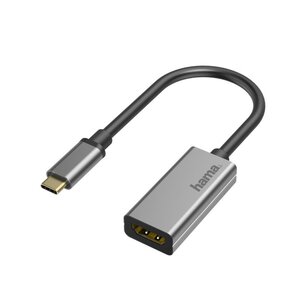 Hama Video-adapter USB-C-stekker - HDMIâ„¢-aansluiting Ultra-HD 4K@60Hz Alu Hama Video-adapter USB-C-stekker - HDMIâ„¢-aansluiting Ultra-HD 4K@60Hz Alu