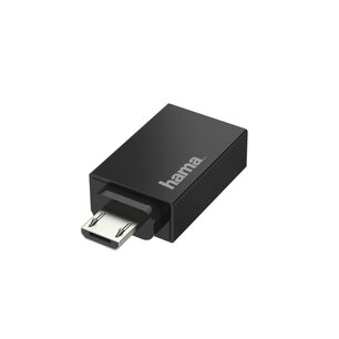 Hama USB-OTG-adapter Micro-USB-stekker - USB-aansluiting USB 2.0 480 Mbit/s Hama USB-OTG-adapter Micro-USB-stekker - USB-aansluiting USB 2.0 480 Mbit/s