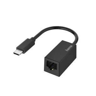 Hama Netwerk-adapter USB-C-stekker - LAN/Ethernet-aansluiting Gigabit-ethernet Hama Netwerk-adapter USB-C-stekker - LAN/Ethernet-aansluiting Gigabit-ethernet