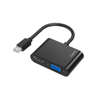 Hama Video-adapter 2in1 Mini-DisplayPort-st. - VGA & HDMIâ„¢-aansl. Ultra-HD 4K Hama Video-adapter 2in1 Mini-DisplayPort-st. - VGA & HDMIâ„¢-aansl. Ultra-HD 4K