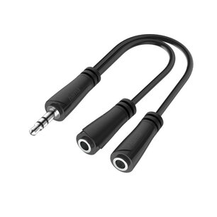 Hama Audio-splitter 3,5-mm-jack-stekker- 2x 3,5mm-jack-aansluiting Stereo Hama Audio-splitter 3,5-mm-jack-stekker- 2x 3,5mm-jack-aansluiting Stereo