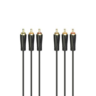 Hama Audio-/videokabel 3 Cinch-stekkers - 3 Cinch-stekkers Verguld 3,0 M Hama Audio-/videokabel 3 Cinch-stekkers - 3 Cinch-stekkers Verguld 3,0 M