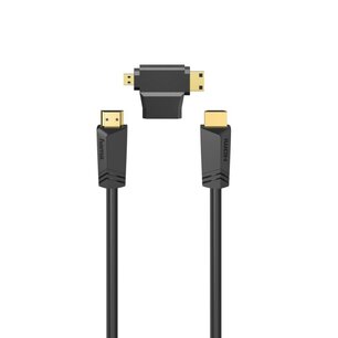 Hama High-speed HDMIâ„¢-kabel Conn. - Stek. Ethernet 1,5 M + HDMIâ„¢-adapter Hama High-speed HDMIâ„¢-kabel Conn. - Stek. Ethernet 1,5 M + HDMIâ„¢-adapter