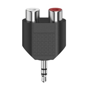 Hama Korte Audio-adapter 3,5-mm-jack-stekker Stereo - 2x Cinch-koppeling Hama Korte Audio-adapter 3,5-mm-jack-stekker Stereo - 2x Cinch-koppeling