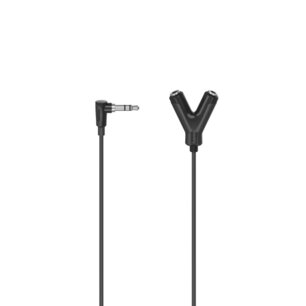 Hama Audioadapter 3,5-mm-jack-stekker - 2 X 3,5-mm-jack-kop. Stereo Hama Audioadapter 3,5-mm-jack-stekker - 2 X 3,5-mm-jack-kop. Stereo