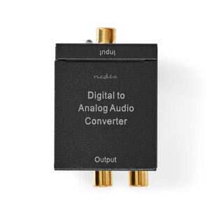 Nedis ACON2510BK Digitale Audioconverter 1-weg Input: 1x Digital Rca / 1x Toslink Output: 1x (2x Rca) / 1x 3,5mm Automatisch Geïntegreerde Versterker Zwart Nedis ACON2510BK Digitale Audioconverter 1-weg Input: 1x Digital Rca / 1x Toslink Output: 1x (2x Rca) / 1x 3,5mm Automatisch Geïntegreerde Versterker Zwart