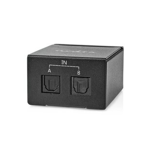 Nedis ASWI2512BK Digitale Audio-switch 2-wegs Input: Dc Power / 2x Toslink Output: Toslink Female Manueel / Schakelaar Metaal Zwart Nedis ASWI2512BK Digitale Audio-switch 2-wegs Input: Dc Power / 2x Toslink Output: Toslink Female Manueel / Schakelaar Metaal Zwart