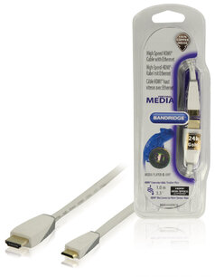 Bandridge Bbm34500w10 High Speed Mini Hdmi met Ethernet Kabel 1,00 M Bandridge Bbm34500w10 High Speed Mini Hdmi met Ethernet Kabel 1,00 M