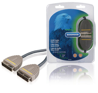 Bandridge BVL7103 Scart Kabel Scart Male - Scart Male 3.00 M Blauw Bandridge BVL7103 Scart Kabel Scart Male - Scart Male 3.00 M Blauw