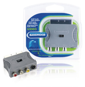 Bandridge BVP765 Scart Adapter Scart Male - S-video Female + 3x Rca Female Grijs Bandridge BVP765 Scart Adapter Scart Male - S-video Female + 3x Rca Female Grijs