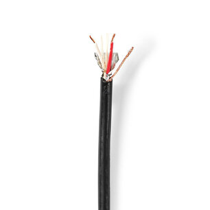 Nedis CABR1535BK1000 Microfoonkabel 2x 0.35 Mm² Koper 100.0 M Rond Pvc Zwart Rol Nedis CABR1535BK1000 Microfoonkabel 2x 0.35 Mm² Koper 100.0 M Rond Pvc Zwart Rol