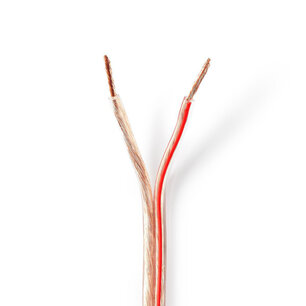 Nedis CABR2500TR150 Speaker-kabel 2x 2,50 Mm2 15,0 M Op Rol Transparant Nedis CABR2500TR150 Speaker-kabel 2x 2,50 Mm2 15,0 M Op Rol Transparant