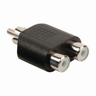 Nedis CAGB24940BK Subwoofer-adapter Rca Male 2x Rca Female Vernikkeld Recht Abs Zwart 1 Stuks Doos Nedis CAGB24940BK Subwoofer-adapter Rca Male 2x Rca Female Vernikkeld Recht Abs Zwart 1 Stuks Doos