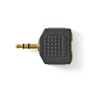 Nedis CAGP22945BKG Stereo Audioadapter 3,5 Mm Male - 2x 3,5 Mm Female 10 Stuks Zwart Nedis CAGP22945BKG Stereo Audioadapter 3,5 Mm Male - 2x 3,5 Mm Female 10 Stuks Zwart