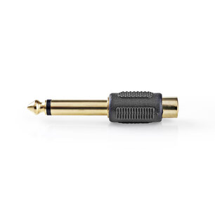 Nedis CAGP23935BKG Mono-audioadapter 6,35 Mm Male - Rca Female 10 Stuks Zwart Nedis CAGP23935BKG Mono-audioadapter 6,35 Mm Male - Rca Female 10 Stuks Zwart