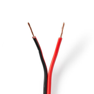 Nedis CAGW0750BK1000 Speaker-kabel 2x 0,75 Mm2 100 M Folieverpakking Zwart/rood Nedis CAGW0750BK1000 Speaker-kabel 2x 0,75 Mm2 100 M Folieverpakking Zwart/rood