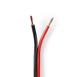 Nedis CAGW2500BK1000 Speaker-kabel 2x 2,50 Mm2 100 M Folieverpakking Zwart/rood Nedis CAGW2500BK1000 Speaker-kabel 2x 2,50 Mm2 100 M Folieverpakking Zwart/rood