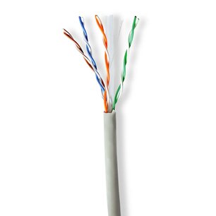 Nedis CCBG8520GY305 Netwerk Kabel Rol Cat6 Stranded U/utp Cca 305.0 M Binnenshuis Rond Pvc Grijs Trekdoos Nedis CCBG8520GY305 Netwerk Kabel Rol Cat6 Stranded U/utp Cca 305.0 M Binnenshuis Rond Pvc Grijs Trekdoos