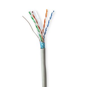 Nedis CCBG8522GY100S Netwerk Kabel Rol Cat6 Solid F/utp Cca 100.0 M Binnenshuis Rond Pvc Grijs Gift Box Nedis CCBG8522GY100S Netwerk Kabel Rol Cat6 Solid F/utp Cca 100.0 M Binnenshuis Rond Pvc Grijs Gift Box