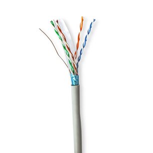 Nedis CCBG8522GY300S Netwerk Kabel Rol Cat6 Solid F/utp Cca 305.0 M Binnenshuis Rond Pvc Grijs Gift Box Nedis CCBG8522GY300S Netwerk Kabel Rol Cat6 Solid F/utp Cca 305.0 M Binnenshuis Rond Pvc Grijs Gift Box