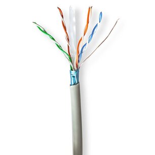Nedis CCBG8522GY305 Netwerk Kabel Rol Cat6 Stranded F/utp Cca 305.0 M Binnenshuis Rond Pvc Grijs Gift Box Nedis CCBG8522GY305 Netwerk Kabel Rol Cat6 Stranded F/utp Cca 305.0 M Binnenshuis Rond Pvc Grijs Gift Box