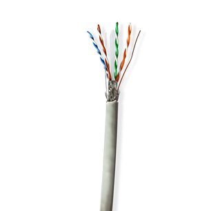 Nedis CCBG8524GY305S Netwerk Kabel Rol Cat6 Solid S/ftp Cca 305.0 M Binnenshuis Rond Pvc Grijs Trekdoos Nedis CCBG8524GY305S Netwerk Kabel Rol Cat6 Solid S/ftp Cca 305.0 M Binnenshuis Rond Pvc Grijs Trekdoos