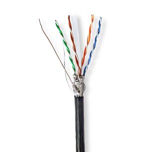 Nedis CCBG8594BK305S Netwerk Kabel Rol Cat6 Solid S/ftp Cca 305.0 M Buitenshuis Rond Pe Zwart Gift Box Nedis CCBG8594BK305S Netwerk Kabel Rol Cat6 Solid S/ftp Cca 305.0 M Buitenshuis Rond Pe Zwart Gift Box