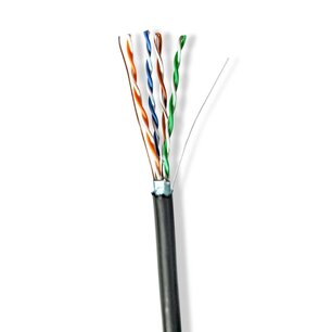 Nedis CCBG8596BK305S Netwerk Kabel Rol Cat5e Solid F/utp Koper 305.0 M Buitenshuis Rond Pe Zwart Gift Box Nedis CCBG8596BK305S Netwerk Kabel Rol Cat5e Solid F/utp Koper 305.0 M Buitenshuis Rond Pe Zwart Gift Box