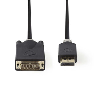 Nedis CCBP37200AT20 Displayport - Dvi-kabel Displayport Male - Dvi-d 24+1-pins Male 2,0 M Antraciet Nedis CCBP37200AT20 Displayport - Dvi-kabel Displayport Male - Dvi-d 24+1-pins Male 2,0 M Antraciet