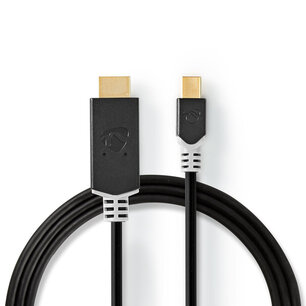 Nedis CCBP37604AT20 Mini-displayport - Hdmiâ„¢-kabel 1.4 Mini-displayport Male - Hdmiâ„¢ Male 2,0 M Antraciet Nedis CCBP37604AT20 Mini-displayport - Hdmiâ„¢-kabel 1.4 Mini-displayport Male - Hdmiâ„¢ Male 2,0 M Antraciet