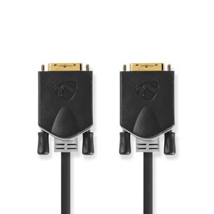Nedis CCBW32000AT30 Dvi-kabel Dvi-d 24+1-pins Male Dvi-d 24+1-pins Male 2560x1600 Verguld 3.00 M Pvc Antraciet Doos Nedis CCBW32000AT30 Dvi-kabel Dvi-d 24+1-pins Male Dvi-d 24+1-pins Male 2560x1600 Verguld 3.00 M Pvc Antraciet Doos