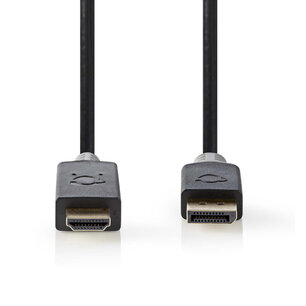 Nedis CCBW37100AT20 Displayport - Hdmi-kabel Displayport Male - Hdmiâ„¢-connector 2,0 M Antraciet Nedis CCBW37100AT20 Displayport - Hdmi-kabel Displayport Male - Hdmiâ„¢-connector 2,0 M Antraciet