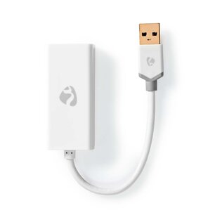 Nedis CCBW61950WT02 Usb-a Adapter Usb 3.2 Gen 1 Usb-a Male Rj45 Female 1 Gbps 0.20 M Rond Verguld Pvc Wit Doos Nedis CCBW61950WT02 Usb-a Adapter Usb 3.2 Gen 1 Usb-a Male Rj45 Female 1 Gbps 0.20 M Rond Verguld Pvc Wit Doos
