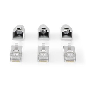 Nedis CCBW89380GY Rj45-connector Rj45 Pass Through Stevig/gesnoerd Ftp Cat6a Recht Verguld 10 Stuks Pvc Grijs Doos Nedis CCBW89380GY Rj45-connector Rj45 Pass Through Stevig/gesnoerd Ftp Cat6a Recht Verguld 10 Stuks Pvc Grijs Doos