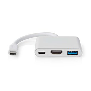 Nedis CCGB64770WT01 Usb Multi-port Adapter Usb 3.2 Gen 1 Usb-câ„¢ Male Hdmiâ„¢ Output / Usb-a Female / Usb-câ„¢ Female 5 Gbps 0.10 M Rond Vernikkeld Pvc Wit Doos Nedis CCGB64770WT01 Usb Multi-port Adapter Usb 3.2 Gen 1 Usb-câ„¢ Male Hdmiâ„¢ Output / Usb-a Female / Usb-câ„¢ Female 5 Gbps 0.10 M Rond Vernikkeld Pvc Wit Doos