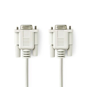 Nedis CCGL52055IV20 Nullmodemkabel D-sub 9-pins Female D-sub 9-pins Female Vernikkeld 2.00 M Rond Pvc Ivoor Label Nedis CCGL52055IV20 Nullmodemkabel D-sub 9-pins Female D-sub 9-pins Female Vernikkeld 2.00 M Rond Pvc Ivoor Label