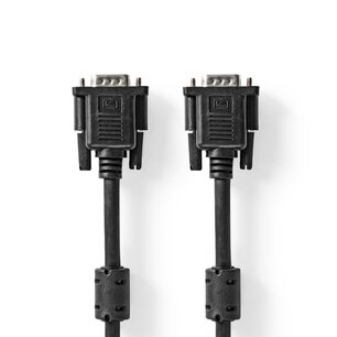 Nedis CCGL59000BK30 Vga-kabel Vga Male Vga Male Vernikkeld Maximale Resolutie: 1280x768 3.00 M Rond Abs Zwart Label Nedis CCGL59000BK30 Vga-kabel Vga Male Vga Male Vernikkeld Maximale Resolutie: 1280x768 3.00 M Rond Abs Zwart Label