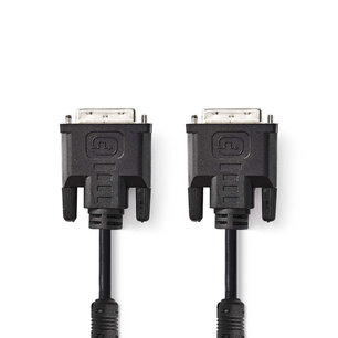 Nedis CCGP32050BK20 Dvi-kabel Dvi-i 24+5-pins Male - Dvi-i 24+5-pins Male 2,0 M Zwart Nedis CCGP32050BK20 Dvi-kabel Dvi-i 24+5-pins Male - Dvi-i 24+5-pins Male 2,0 M Zwart