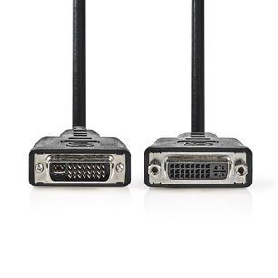 Nedis CCGP32055BK20 Dvi-kabel Dvi-i 24+5-pins Male - Dvi-i 24+5-pins Female 2,0 M Zwart Nedis CCGP32055BK20 Dvi-kabel Dvi-i 24+5-pins Male - Dvi-i 24+5-pins Female 2,0 M Zwart