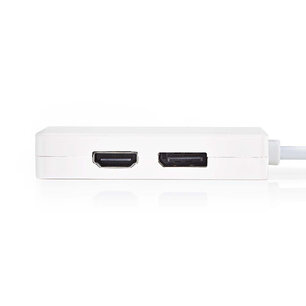 Nedis CCGP37460WT02 Mini-displayport Multi-adapterkabel Mini-displayport Male - Displayport Female + Dvi-d 24+1-pins Female + Hdmiâ„¢-uitgang 0,2 M Wit Nedis CCGP37460WT02 Mini-displayport Multi-adapterkabel Mini-displayport Male - Displayport Female + Dvi-d 24+1-pins Female + Hdmiâ„¢-uitgang 0,2 M Wit