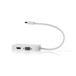 Nedis CCGP37465WT02 Mini-displayport Multi-adapterkabel Mini-displayport Male - Vga Female + Dvi-d 24+1-pins Female + Hdmiâ„¢-uitgang 0,2 M Wit Nedis CCGP37465WT02 Mini-displayport Multi-adapterkabel Mini-displayport Male - Vga Female + Dvi-d 24+1-pins Female + Hdmiâ„¢-uitgang 0,2 M Wit