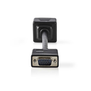 Nedis CCGP59120BK02 Vga-kabel Vga Male - 2x Vga Female 0,2 M Zwart Nedis CCGP59120BK02 Vga-kabel Vga Male - 2x Vga Female 0,2 M Zwart