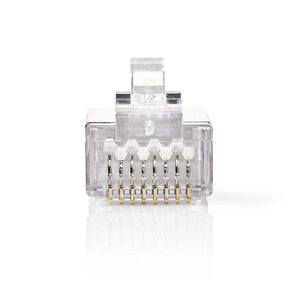 Nedis CCGP89306ME Netwerkconnector Rj45 Male - Voor Solid Cat6 U/ftp-kabels 10 Stuks Metaal Nedis CCGP89306ME Netwerkconnector Rj45 Male - Voor Solid Cat6 U/ftp-kabels 10 Stuks Metaal