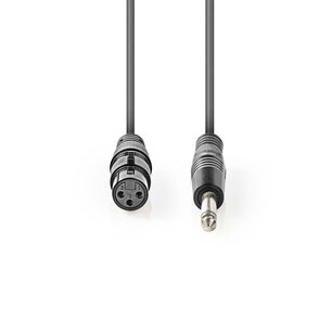 Nedis COTG15120GY100 Ongebalanceerde Xlr-audiokabel Xlr 3-pins Female - 6,35 Mm Male 10 M Grijs Nedis COTG15120GY100 Ongebalanceerde Xlr-audiokabel Xlr 3-pins Female - 6,35 Mm Male 10 M Grijs
